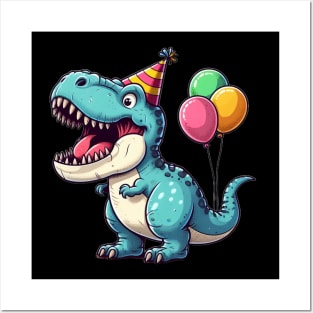 Happy Dino Birthday Posters and Art